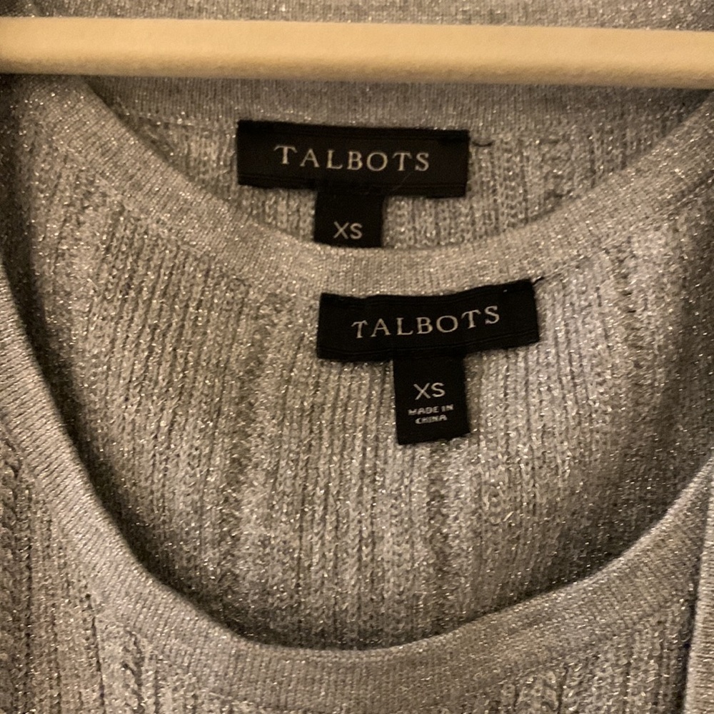 Talbots Soft Gray Knit Cardigan - Picture 2 of 6